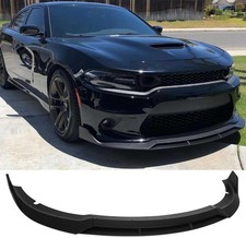 Front Bumper Lower Lip Splitter Kit Compatible with Dodge Charger Matte Black