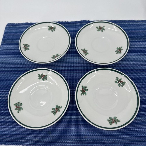 Johnson Brothers VICTORIAN CHRISTMAS Coffee Tea Cups + Saucers Set of 4 ENGLAND - Picture 3 of 24