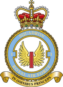 No. 1 Squadron RAF badge patch Self Adhesive Vinyl Sticker