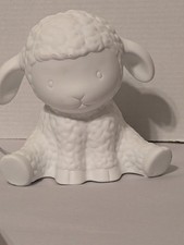 Hallmark Sweet Dreams Porcelain Night Light Lamb White Nursery Light