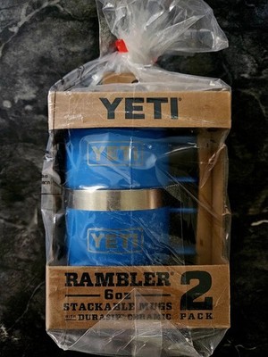 Yeti Rambler 6 oz Espresso Cup Stackable Mugs, 2-Pack, Big Wave Blue (RARE)