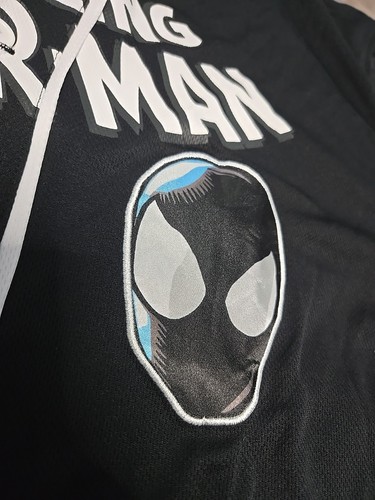 The Amazing Spider-Man Marvel maglia nera stile baseball bottoni uomo taglia XL NUOVA - Foto 4 di 6