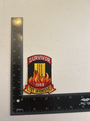 MH1525 Original  Vietnam Veterans Patch 1968 TET Offensive Survivors IR46A