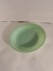 Vintage Jadeite Fire King Ribbed Jane Ray Green Glass Flat Soup Bowl 7.5"