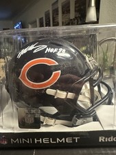 Mike Singletary Signed Chicago Bears Riddell Speed Mini Helmet Schwartz
