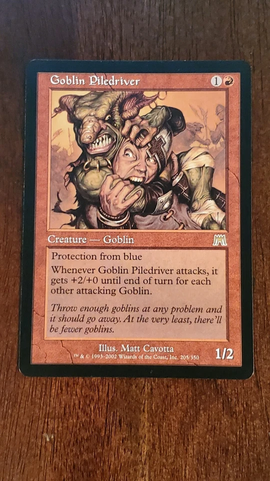 Goblin Piledriver Onslaught EX/LP #205 MTG Magic the Gathering Creature  Rare - Image 3 of 4