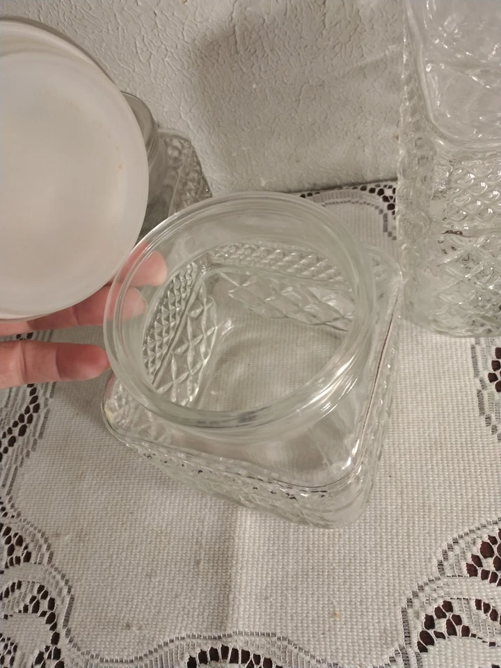 Juego de 4 botes de cocina vintage Anchor Hocking Wexford con el pequeño Foto 4 de 4