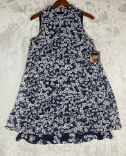 NWT JH Floral Sleeveless Halter Dress Women’s 6 A-Line Flowy Boho Cottagecore