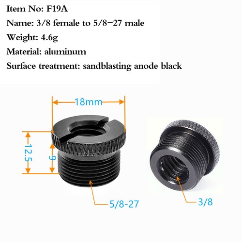 1/4 3/8 Inch to 5/8 Microphone Stand Conversion Screw Accessories Thread Adapter - Picture 10 of 22