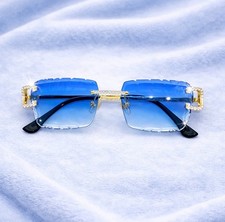 GRA Moissanite Blue Designer UV400 Glasses