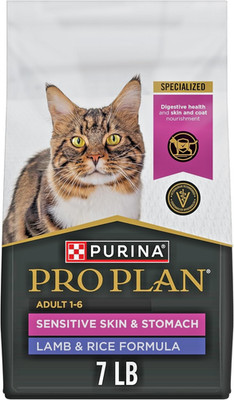 Purina Pro Plan Sensitive Skin & Stomach Cat Food 7lb Lamb Rice Dry - Free P&P