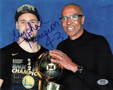 Mychal Thompson Signed Basketball 8x10 Photo PSA