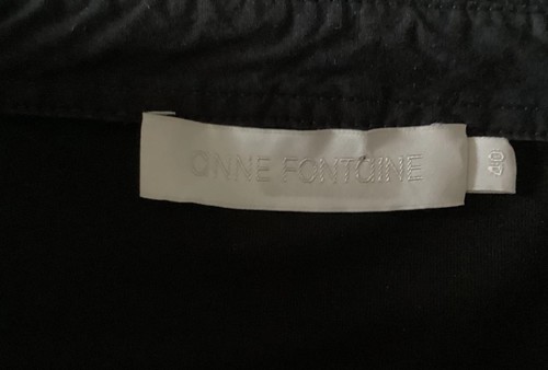 Anne Fontaine, schwarz Alison Knopfleiste Top, 40 Doppelkragen & Manschetten klassisch $ 350 - Bild 3 von 10