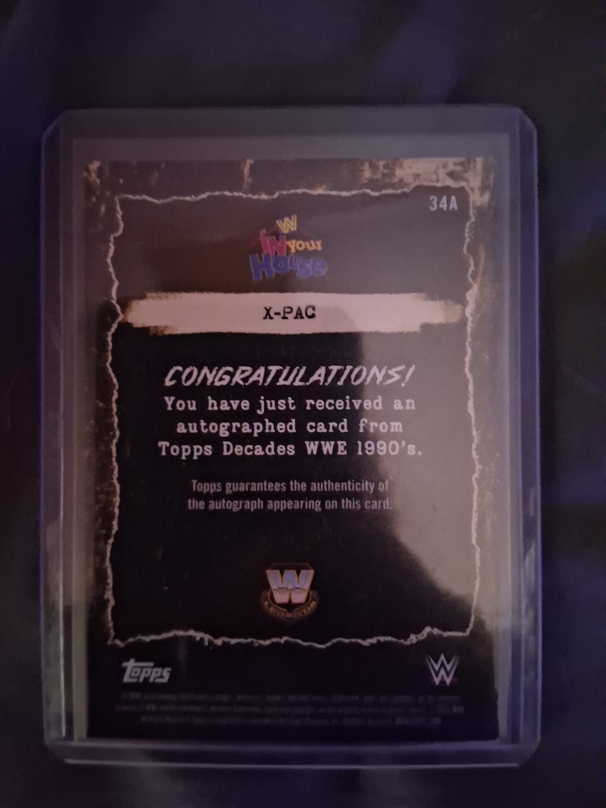 Topps WWE Decades 90s 2016 Uk Exclusive Rare Auto X-pac Bookend 01/50 view 2