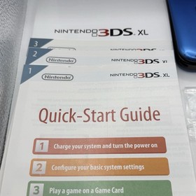 Nintendo 3DS XL Blue SPR-S-BKAB-USZ w Box Charger 6AR Cards Tested