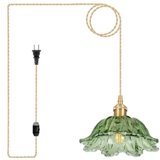 Plug in Pendant Light Fixtures,Hanging Light Fixture Corded On/Off Switch,10....