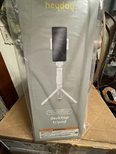 Heyday Desktop Tripod  Phone Mount with Bluetooth Remote in Stone White