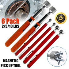 6x Magnetic Pen Pick Up Long Reach Telescopic Tool Magnet Stick Kit 2lb/5lb/10lb