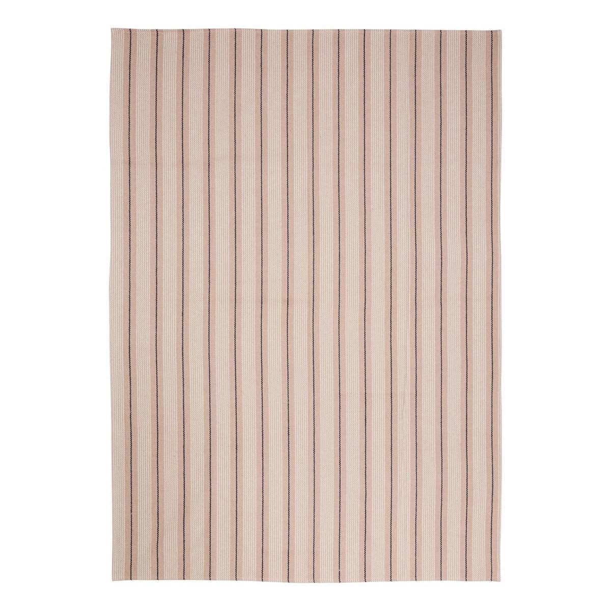 Tapis à rayures Groove 120x170cm isolant thermique beige et bleu