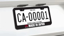 Subaru Made In Japan Jdm Racing Style License Plate Frame Black Metal