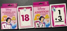2005 Disney Princess Numbers  Counting / Addition Lot Of 2 Learning Game Cards