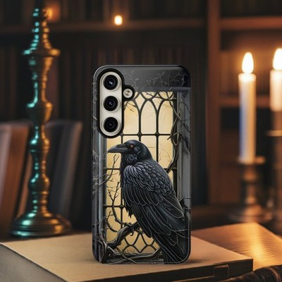 Gothic Raven Phone Case: Edgar Allan Poe Inspired Design