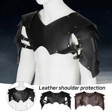 Medieval Chest Harness Shoulder Armor Body Fancy Costume PU Leather Mens