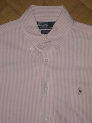 Ralph Lauren Kurzarm-Streifenhemd rosa-weiß NEUW Gr.14,5