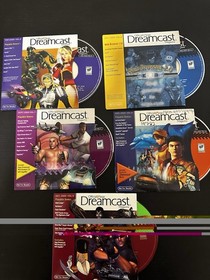 Lot of 5 Official Dreamcast Magazine Demo Discs With Sleeves - Untested