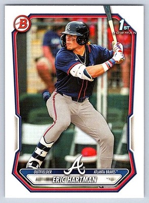 ERIC HARTMAN  BRAVES RC 1st card  2026 BOWMAN PROSPECTS #BP-102