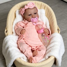 18" Handmade Reborn Baby Dolls Realistic Newborn Girl Real Lifelike Doll Gift US