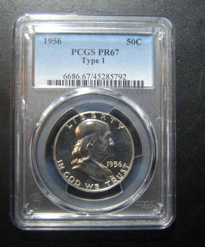1956 Franklin Half Dollar - PCGS PR 67 Type 1