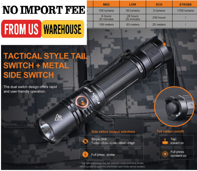 Fenix PD35 v3.0 1700 Lumen Flashlight with 2x USB Rechargeable Battery