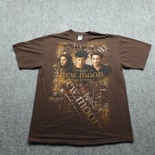 Anvil Twilight Saga New Moon Men's T-Shirt Brown XL Cotton Vintage
