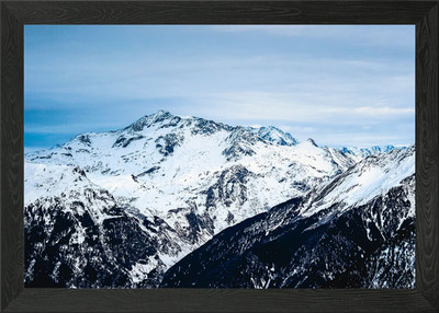 Zweifarbige Berge gerahmtes Wandbild Poster Leinwanddruck Bild