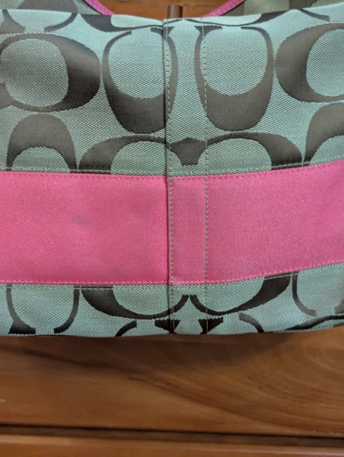 Coach Signature Jacquard Hobo Shoulder Bag Light Blue F13581 thumbnail 5