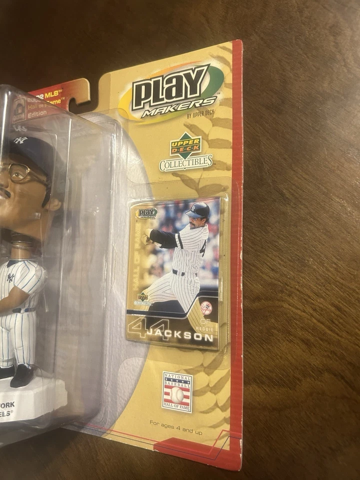Reggie Jackson Bobblehead 2002 Upper Deck PlayMakers Edición Salón de la fama Raro - Yankees Foto 3 de 4