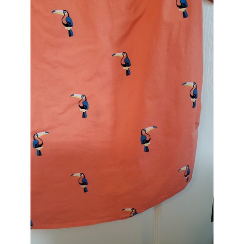 MATIX Men’s Button-Up Short-Sleeve Hawaiian Toucans Orange Shirt, Size XL - Picture 7 of 7