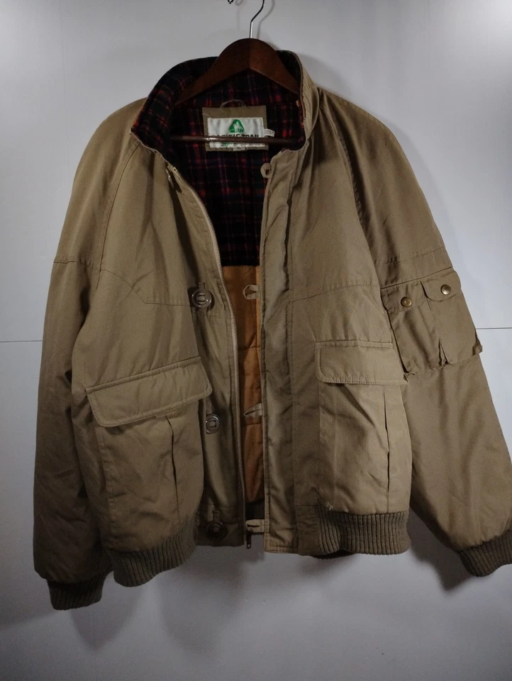 Chaqueta de bombardero Pacific Trail Tareas Abrigo de granero Cuello de franela XL Bolsillos de carga Foto 4 de 4