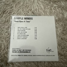 Simple Minds Once Upon a Time Cd Promo