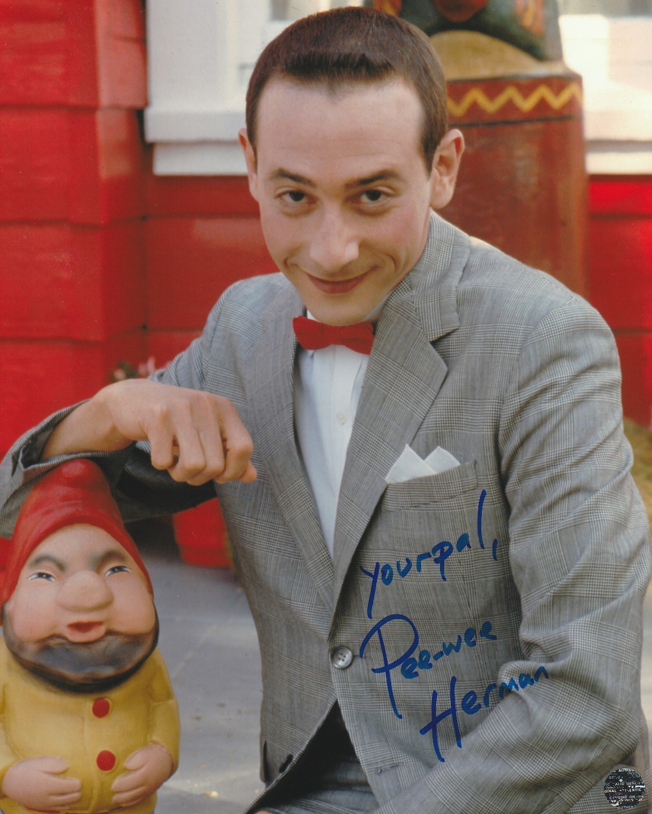 Pee-wee Herman Autographed Signed 8x10 Photo with COA-Matching Hologram