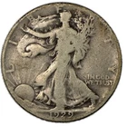 1929-D Walking Liberty Silver Half 50c Very Good VG+