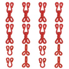 Sewing Hooks and Eyes, 28mm Covered Hook Eye Closure 10 Pack, Red