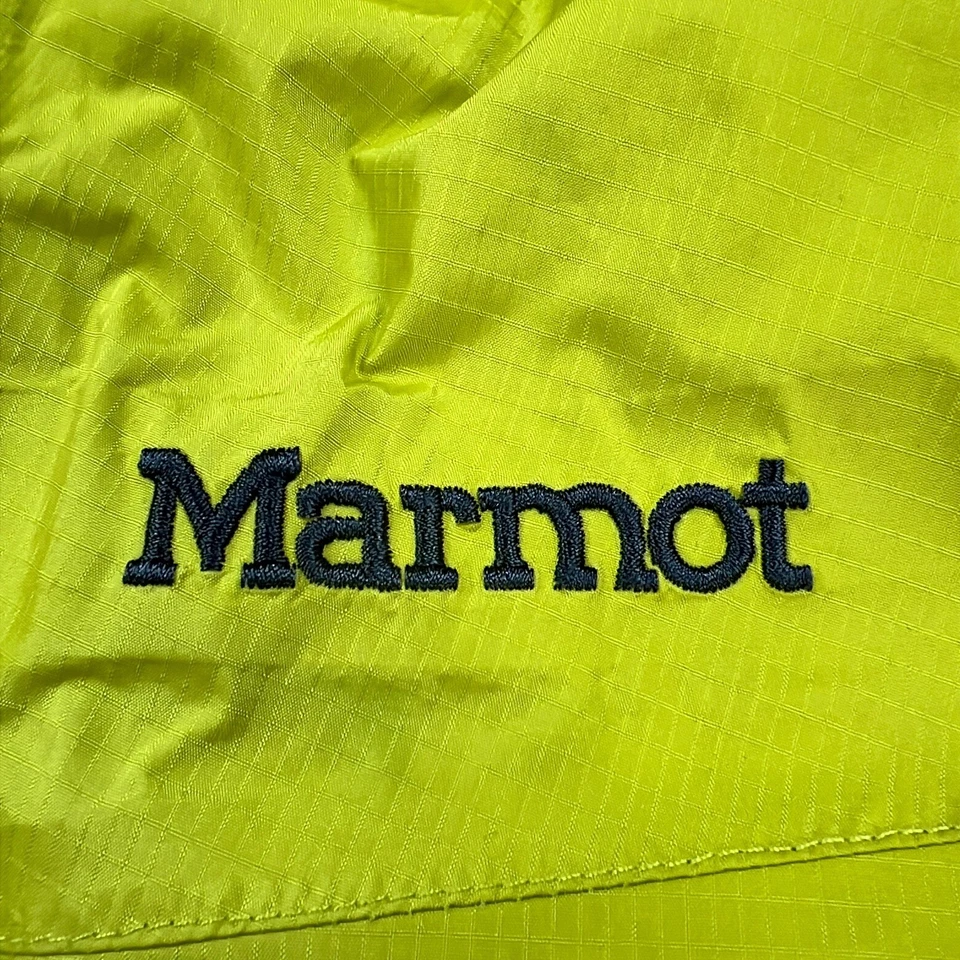 Jaqueta de chuva Marmot masculina extra grande amarela OC com capuz impermeável ripstop embalável - Imagem 4 de 4