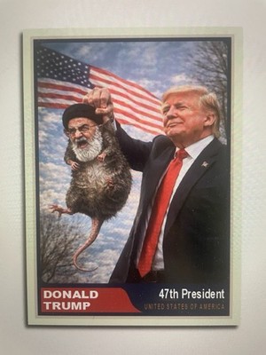 Donald Trump 2025 47  Custom ACEO Trump Operation Epic Fury Rat