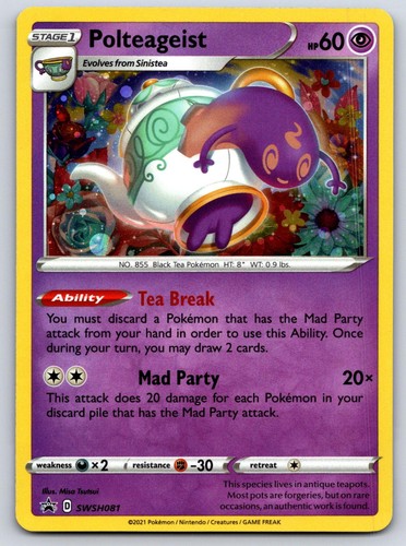 Polteageist SWSH081 Holo Promo Sword & Shield Promo Pokemon Lightly Played