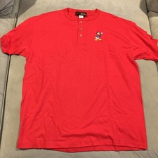 NWOT - Vintage - Disney Originals - DONALD DUCK - Embroidery Henley T Shirt -XXL