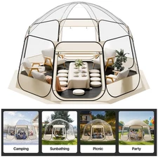 Pop Up Clear Bubble Sports Tent Weatherproof 10x9.2ft/11x10.2/12x11.1/15x13.8ft