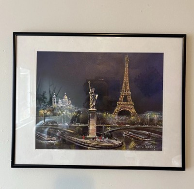 Metal Framed Paris La Liberte Taus La Lumi Print French Artist Maurice Legendre