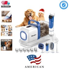 Dog Grooming Kit with Vacuum, 15000Pa Pet Hair Clipper and Shedding Brush, 50...
